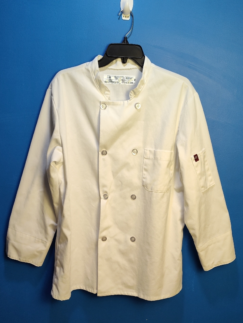 Red Kap Cotton Chef Coat Size Large